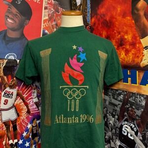 Vintage 1996 Atlanta Summer Olympics Games USA Single Stitch‎ Tee Sz Medium